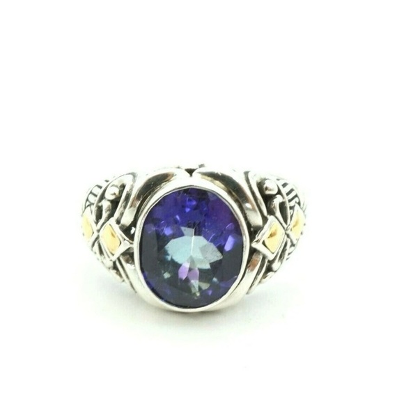 925 Sterling Silver Jewelry - Robert Manse Sterling Silver 925 18k Amethyst Ring Size 6